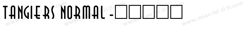 Tangiers Normal字体转换